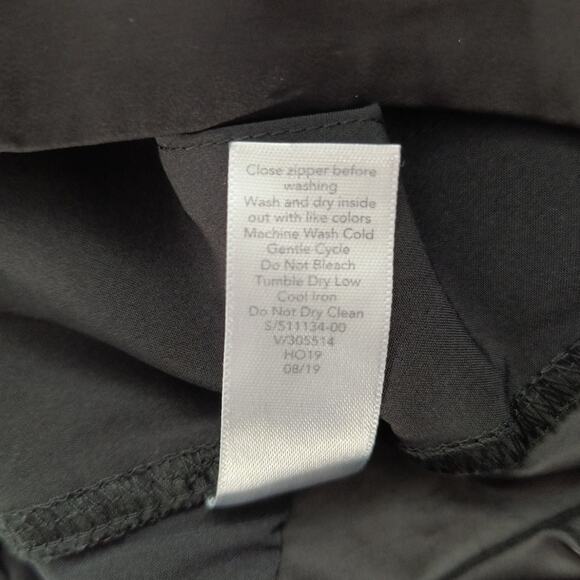 Athleta Radiant Jogger Pants Women's Sz 4 Black Satin Tapered Zip Leg Athleisure - Picture 12 of 16